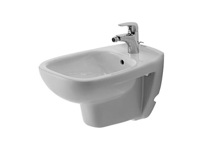 Duravit D-Code závěsný bidet, 355x545 mm, otvor pro baterii, bílá