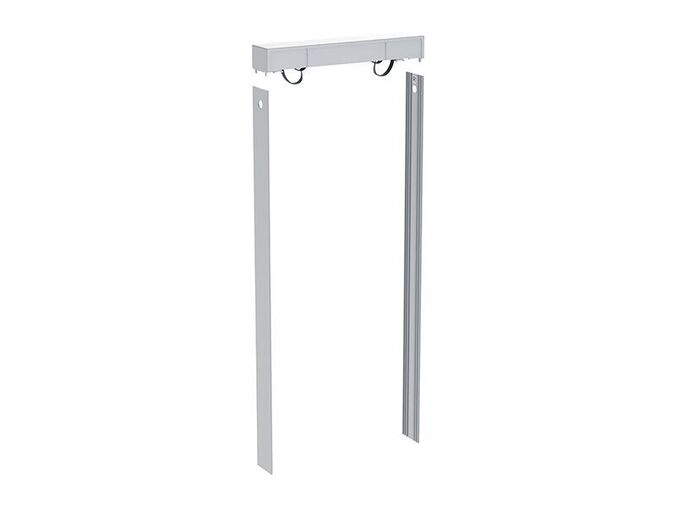 Geberit Monolith Plus sada pro sanitární modul Monolith Plus, závěsné WC, 114 cm, víko splach. nádržky s bočním opláštění, pro individuální úpravu, kartáčovaný hliník