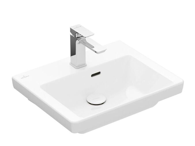 Villeroy & Boch Subway 3.0 Umývátko 500x400 mm, s přepadem, otvor pro baterii, CeramicPlus, Stone White