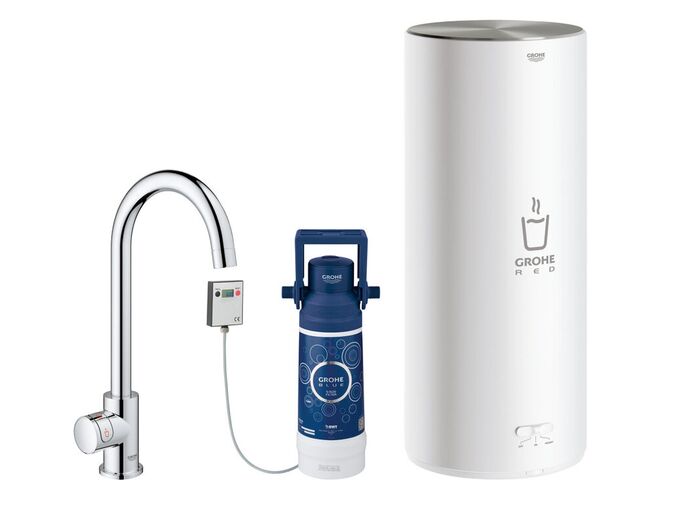 Grohe Red Dřezový ventil Mono s ohřevem vody a filtrací, zásobník L, chrom