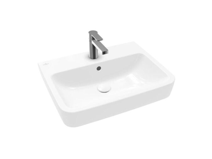 Villeroy & Boch O.novo Umyvadlo 600x460 mm, s přepadem, otvor pro baterii, CeramicPlus, alpská bílá