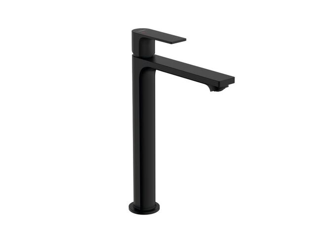 Hansgrohe Rebris E Baterie pro umyvadlovou mísu, s výpustí, CoolStart, EcoSmart, matná černá
