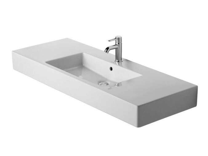 Duravit Vero umyvadlo 125x49 cm, otvor pro baterii, alpská bílá