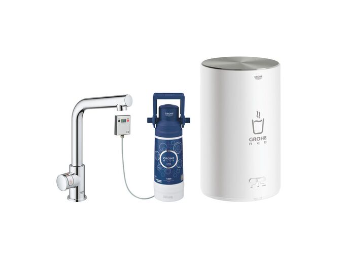 Grohe Red Dřezový ventil Mono s ohřevem vody a filtrací, zásobník M, chrom