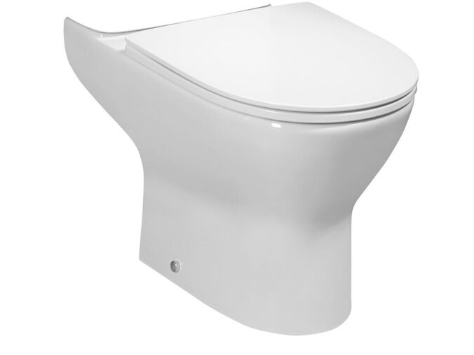 Bruckner DARIO WC kombi mísa, Rimless, 62,5x36 cm, spodní/zadní odpad, bílá