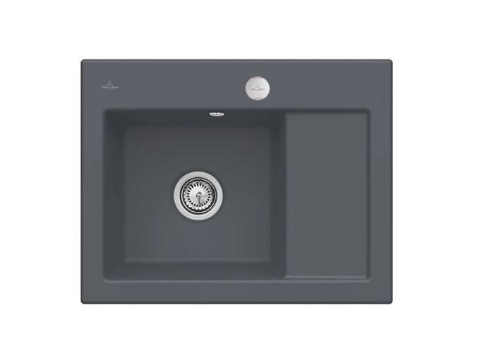 Villeroy & Boch Subway 45 Keramický dřez 65x51 cm, excentrické ovládání, CeramicPlus, grafit