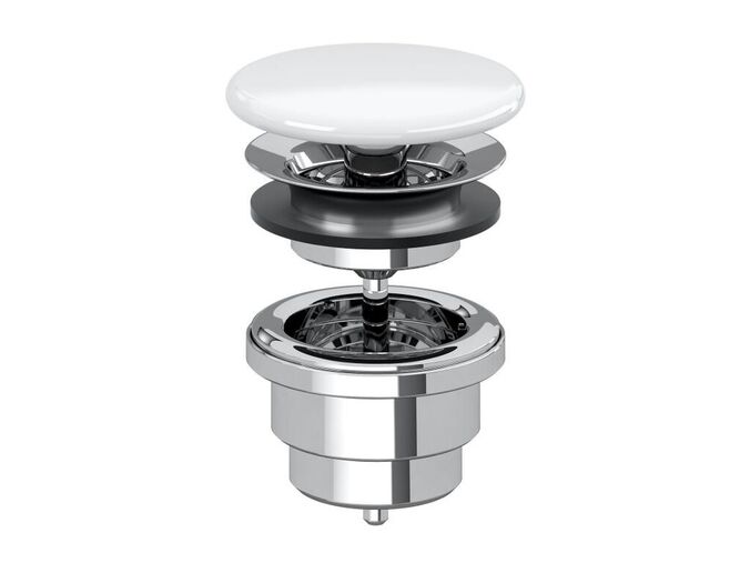 Villeroy & Boch Universal accessories Neuzavíratelný ventil, CeramicPlus, Stone White