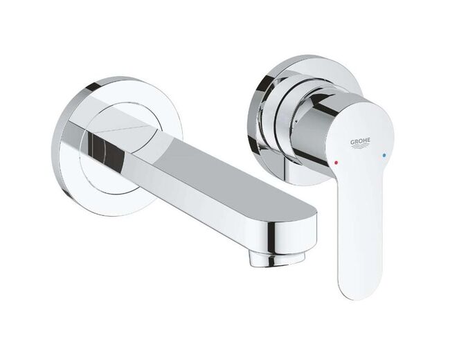 Grohe BauEdge Umyvadlová baterie, 2-otvorová instalace, s tělesem, chrom