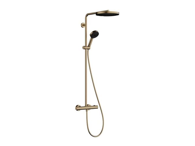 Hansgrohe Pulsify S Puro Sprchový set s termostatem, průměr 26 cm, 3 proudy, kartáčovaný bronz