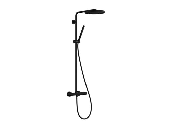 Hansgrohe Pulsify S Puro Sprchový set s termostatem, průměr 26 cm, 1 proud, EcoSmart, matná černá