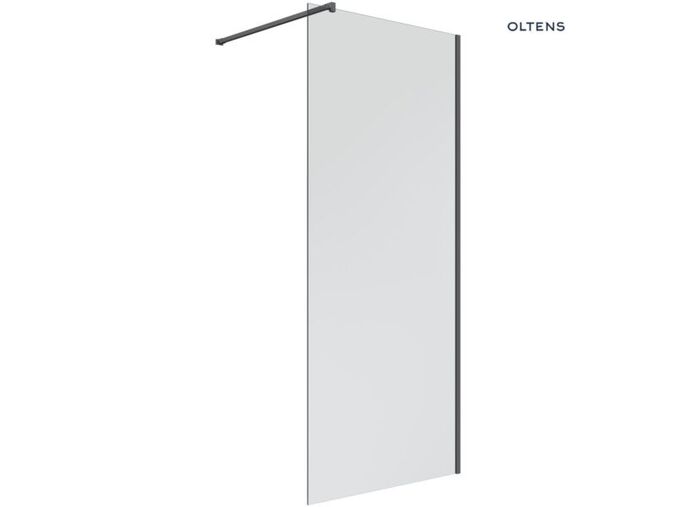 Oltens Bo sprchová zástěna Walk-In 90 cm, profil, černá mat