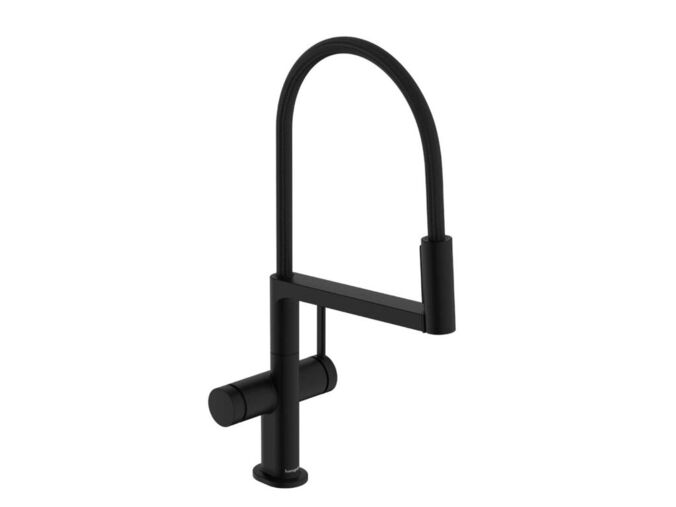 Hansgrohe Talis Select M54 PowderSpray Dřezová baterie s flexibilním ramenem a sprškou, EcoSmart, matná černá