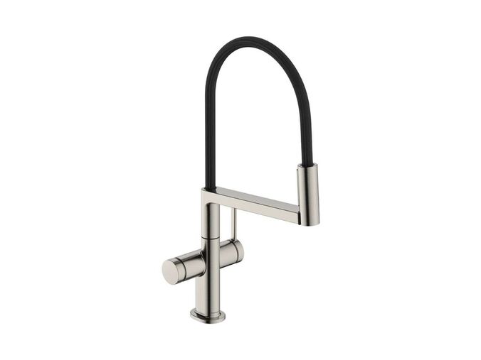 Hansgrohe Talis Select M54 PowderSpray Dřezová baterie s flexibilním ramenem a sprškou, EcoSmart, vzhled nerezu