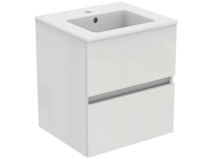 Ideal Standard Eurovit Skříňka s umyvadlem, 55x50x44 cm, 2 zásuvky, lesklá bílá