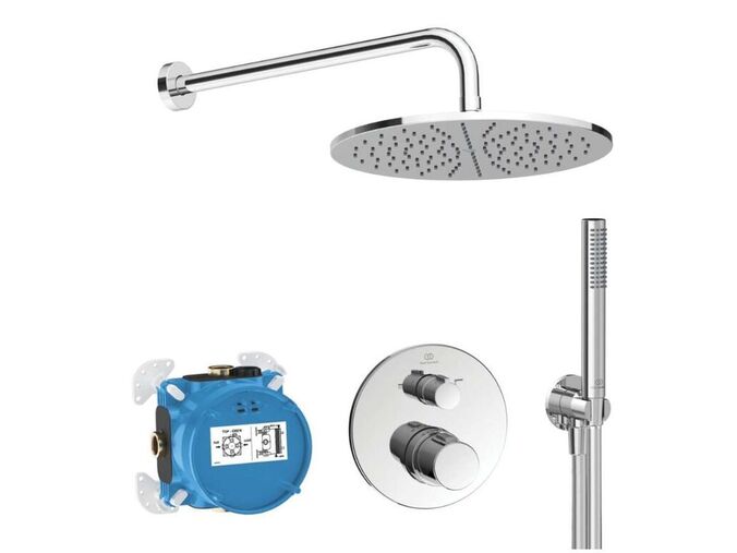 Ideal Standard CeraTherm Sprchový set s termostatem pod omítku, s tělesem, průměr 30 cm, chrom