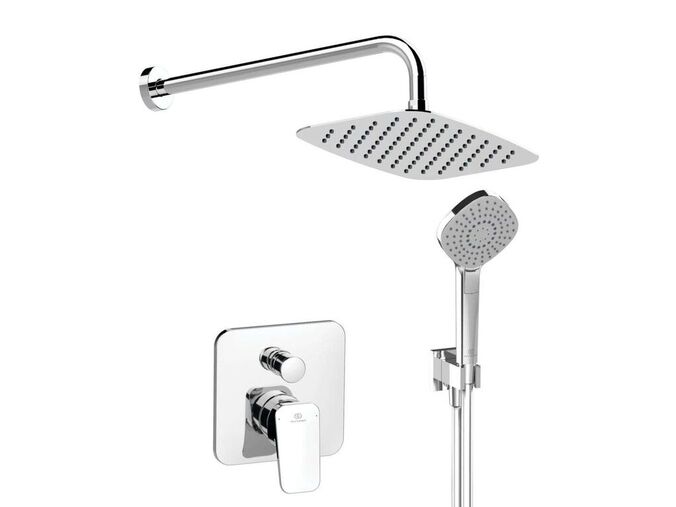 Ideal Standard CeraPlan New Sprchový set s baterií pod omítku, s tělesem, 3 proudy, 30x20 cm, chrom
