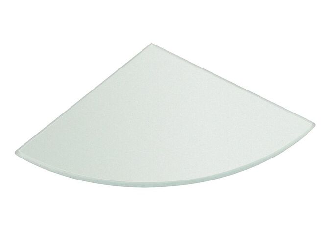 Sapho Police rohová, čtvrtkruhová 200x200x8mm, mléčné sklo