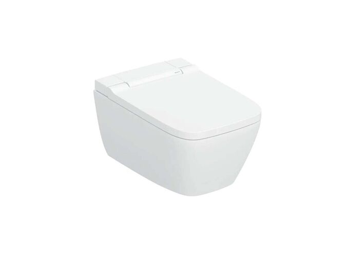 Geberit AquaClean Elektronický bidet Sela Square s keramikou, Rimfree, SoftClose, KeraTect, bílá