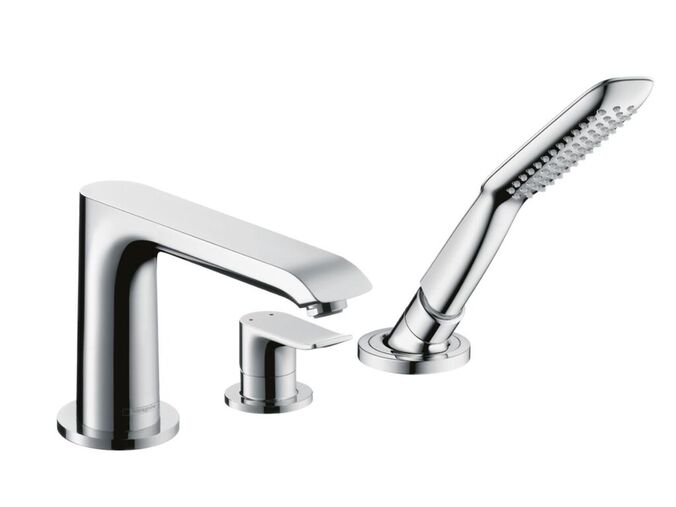 Hansgrohe Metris Baterie na okraj vany, 3-otvorová instalace, chrom