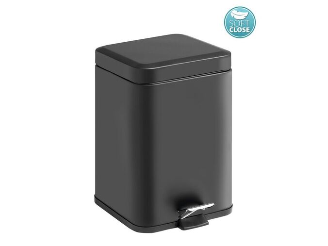 Gedy ARGENTA odpadkový koš 5l, Soft Close, černá mat