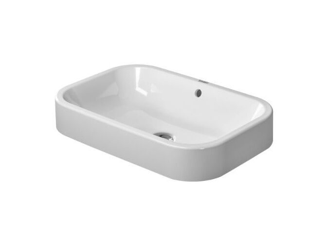 Duravit Happy D.2 umyvadlová mísa na desku 600x400mm s přepadem, bez otvoru pro baterii