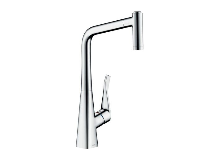 Hansgrohe Metris M71 Dřezová baterie s výsuvnou sprškou, chrom