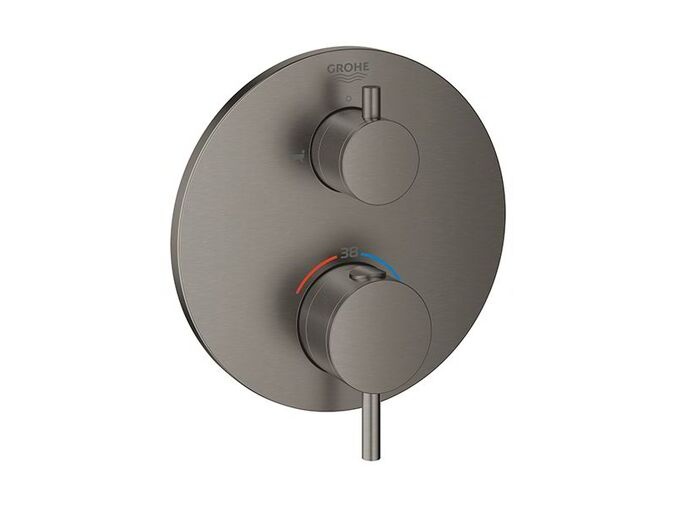 Grohe Atrio Termostatická baterie pod omítku pro 2 spotřebiče, kartáčovaný Hard Graphite