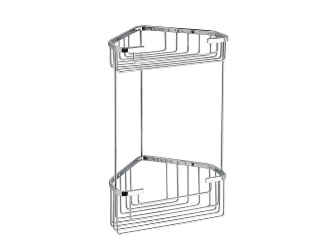 Gedy SMART dvoupatrová rohová police 200x325x151mm, chrom