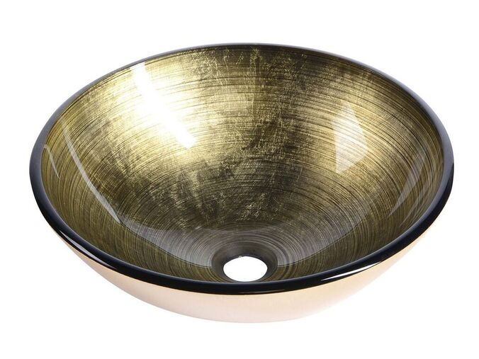 Sapho FIANNA skleněné umyvadlo na desku Ø 42 cm, bronz