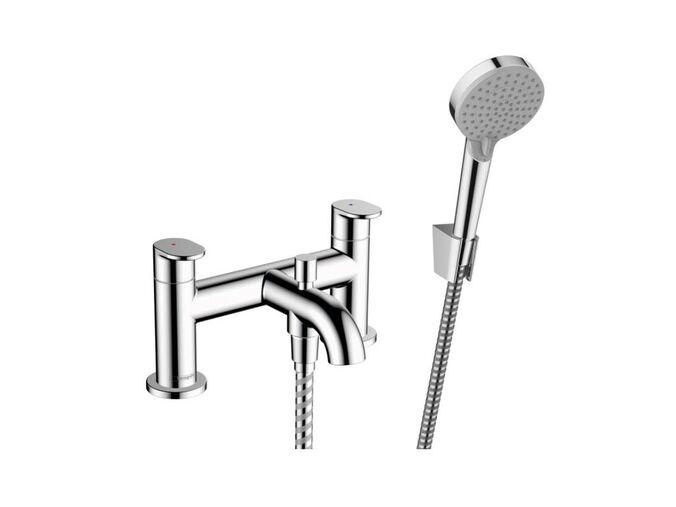 Hansgrohe Vernis Blend Baterie na okraj vany s příslušenstvím, 2-otvorová instalace, chrom