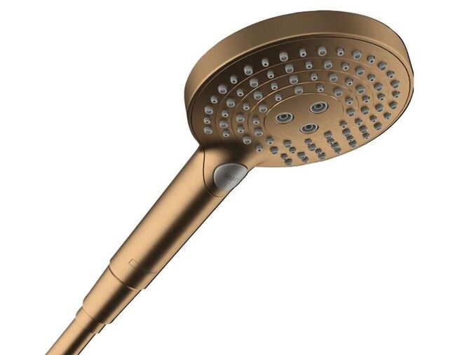 Hansgrohe Raindance Select S Sprchová hlavice, 3 proudy, EcoSmart+, kartáčovaný bronz