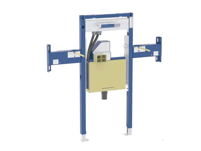 Geberit Duofix 4.0 Předstěnová instalace pro umyvadlo Geberit ONE 90 cm, pro nástěnnou armaturu ONE, podomítkový sifon a prvek Clou, částečně vysoká