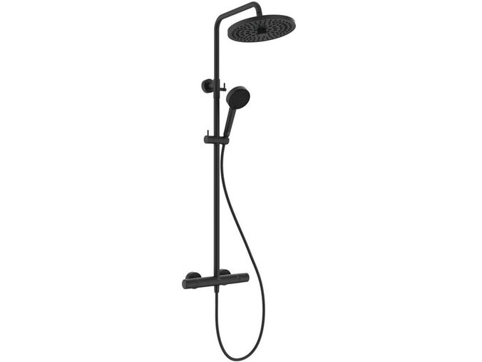 Ideal Standard Ceratherm T25+ Sprchový set s termostatem, průměr 26 cm, 2 proudy, hedvábná černá