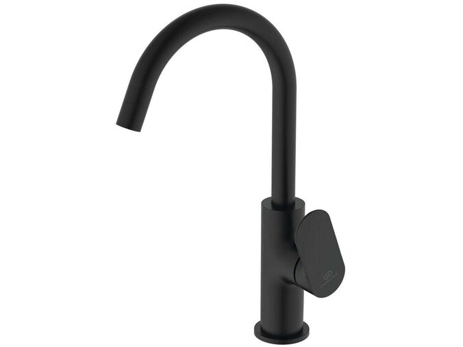 Ideal Standard Ceralife O Umyvadlová baterie s otočným výtokem a výpustí Click-Clack, hedvábná černá