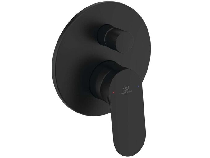 Ideal Standard Ceralife O Baterie pod omítku, pro 2 spotřebiče, s tělesem, hedvábná černá