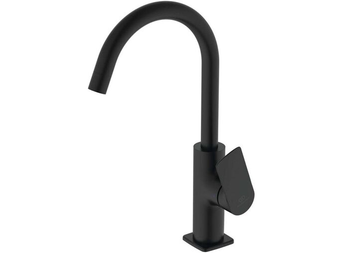 Ideal Standard Ceralife C Umyvadlová baterie s otočným výtokem a výpustí Click-Clack, hedvábná černá