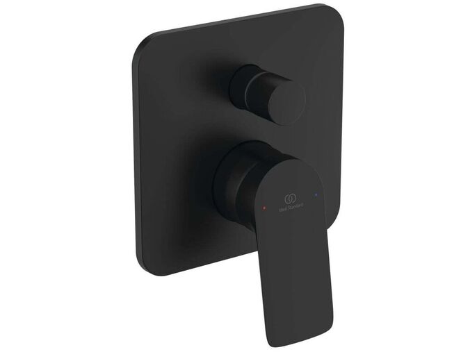 Ideal Standard Ceralife C Baterie pod omítku, pro 2 spotřebiče, s tělesem, hedvábná černá