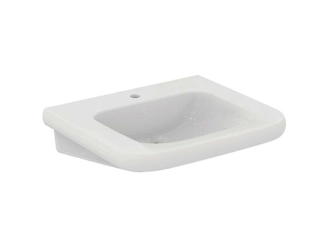 Ideal Standard Contour 21+ Umyvadlo bezbariérové 65x56 cm, bez přepadu, otvor pro baterii, SmartGuard+, bílá