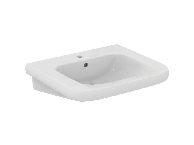 Ideal Standard Contour 21+ Umyvadlo bezbariérové 65x56 cm, s přepadem, otvor pro baterii, SmartGuard+, bílá