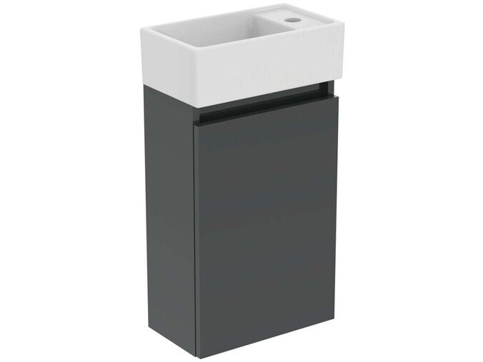 Ideal Standard Eurovit+ Skříňka s umývátkem, 55x35x20 cm, 1 dvířka, tmavě šedá