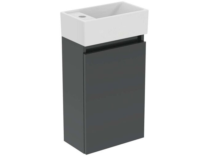 Ideal Standard Eurovit+ Skříňka s umývátkem, 55x35x20 cm, 1 dvířka, tmavě šedá