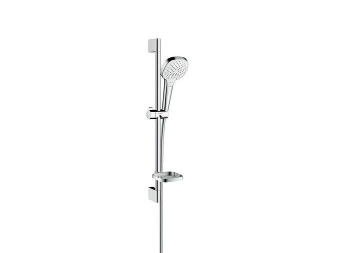 Hansgrohe Croma Select E Sprchová souprava Vario 0,65m s mýdlenkou Casetta, bílá/chrom