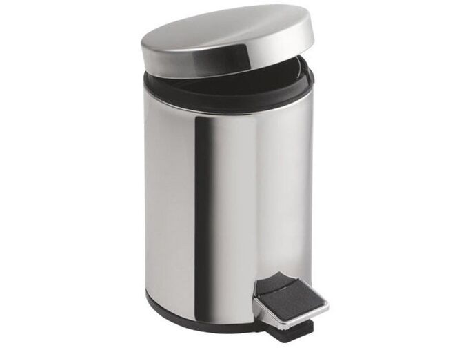 Aqualine SIMPLE LINE odpadkový koš kulatý 12l, nerez lesk