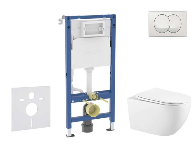 Geberit Duofix Set předstěnové instalace, klozetu Gaia a sedátka softclose, tlačítko Delta, bílá