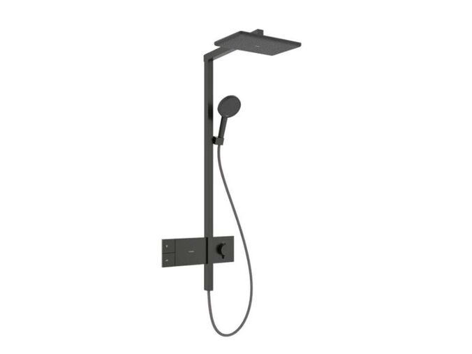 Hansgrohe Raindance Alive Q Sprchový set s termostatem, 21x34 cm, 3 proudy, kartáčovaný černý chrom
