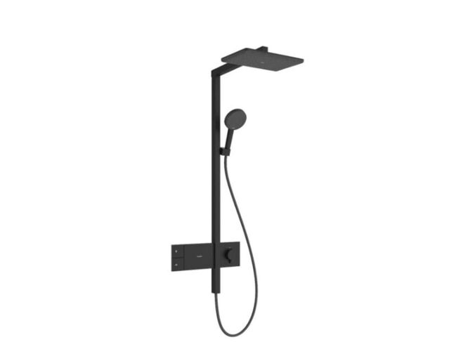 Hansgrohe Raindance Alive Q Sprchový set s termostatem, 21x34 cm, 3 proudy, matná černá