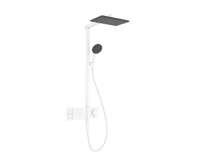 Hansgrohe Raindance Alive Q Sprchový set s termostatem, 21x34 cm, 3 proudy, matná bílá