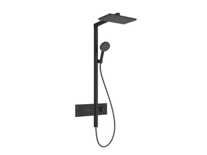 Hansgrohe Raindance Alive Q Sprchový set s termostatem, 21x34 cm, 3 proudy, EcoSmart, matná černá