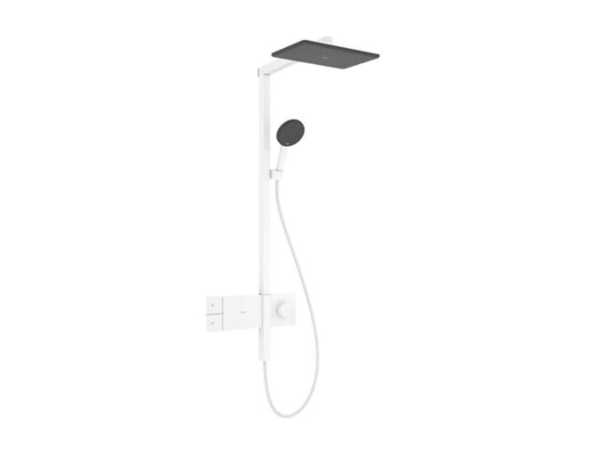 Hansgrohe Raindance Alive Q Sprchový set s termostatem, 21x34 cm, 3 proudy, EcoSmart, matná bílá