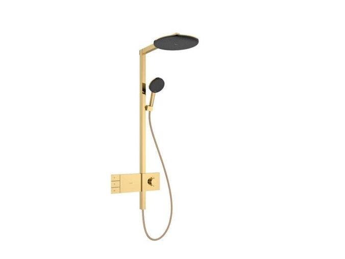 Hansgrohe Raindance Alive S Sprchový set s termostatem, průměr 30 cm, 3 proudy, EcoSmart, leštěný vzhled zlata